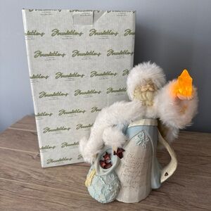 Foundations Enesco Santa Angel Lighted Star 4010559 Figurine 9" Karen Hahn 2008